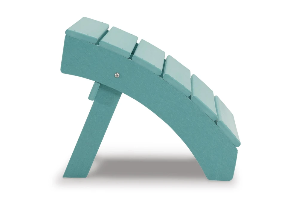 Verbena Teal Outdoor Adirondack Chair Ottoman - Image 3