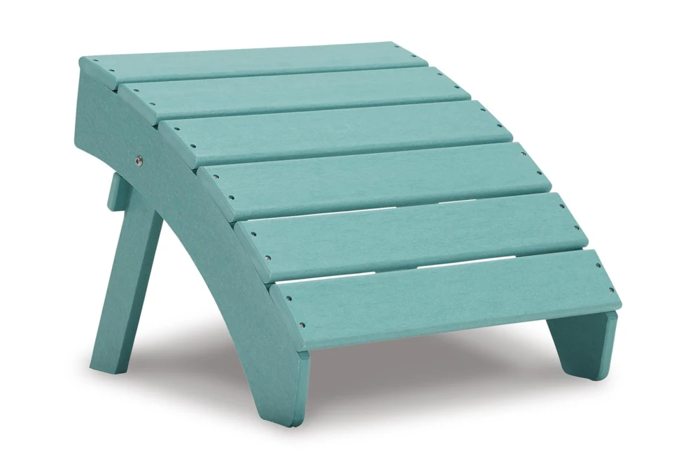 Verbena Teal Outdoor Adirondack Chair Ottoman