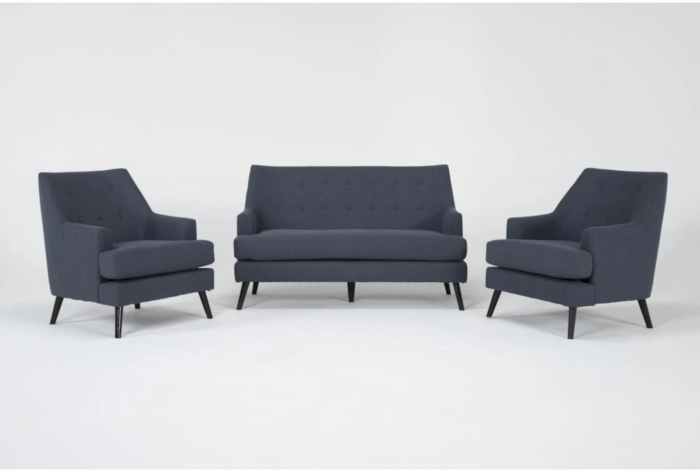 Celestino Slate Settee With 2 Accent Chairs