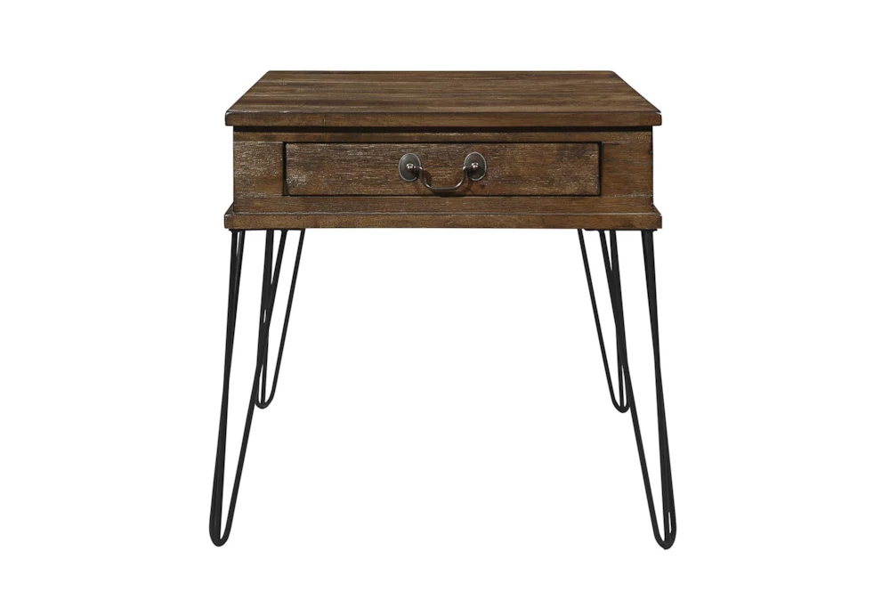 Pino End Table With Drawer And Hairpin Legs - Image 2