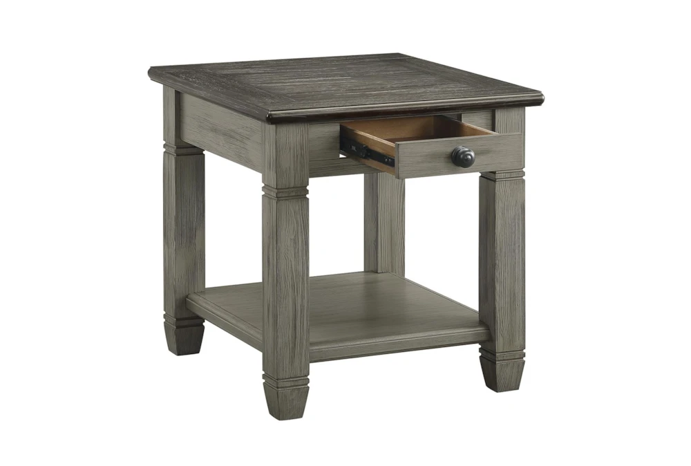 Every Two Tone Brown/Grey End Table - Image 3