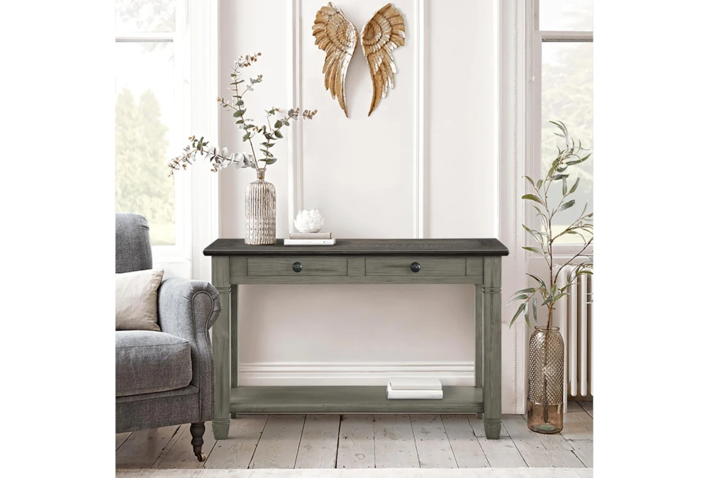 Every Two Tone Brown/Grey Console Table - Image 6