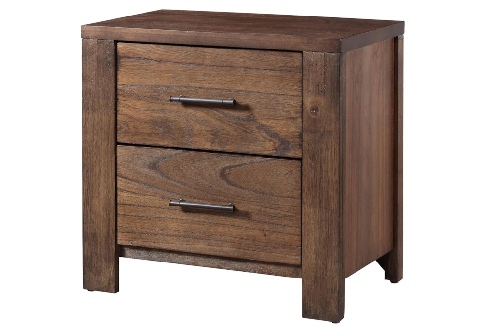 Fenix Brown 25" 2 Drawer Nightstand