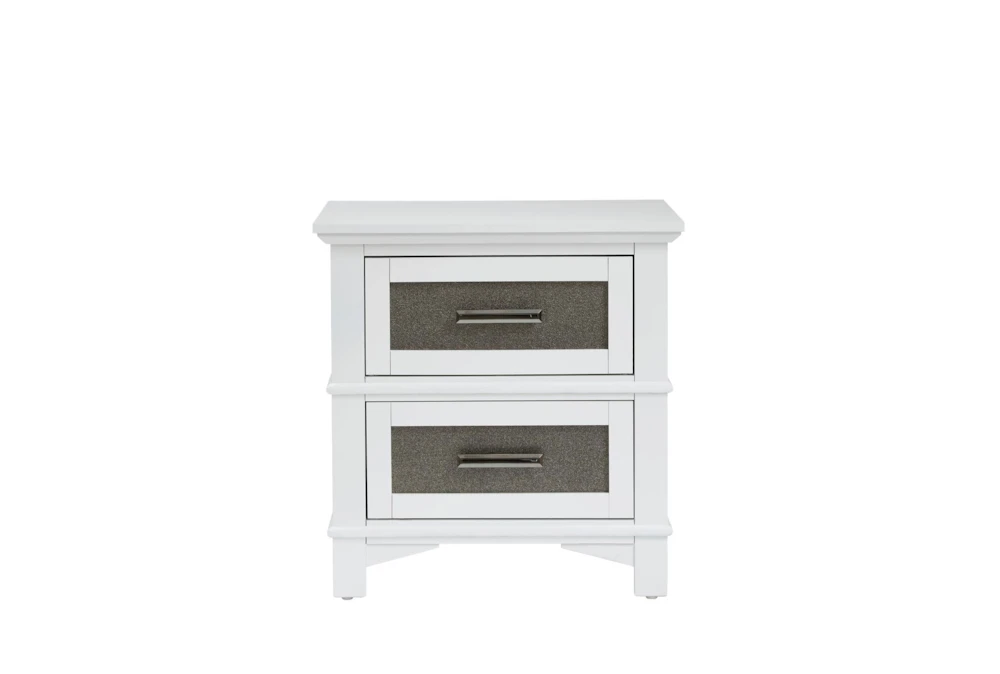 Cheyenne White 25" 2 Drawer Nightstand - Image 2