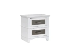 Cheyenne White 25" 2 Drawer Nightstand