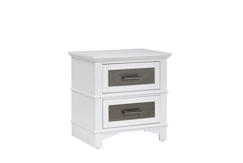 Cheyenne White 25" 2 Drawer Nightstand