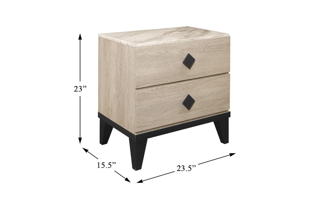 Corinne 23" 2 Drawer Nightstand - Image 4