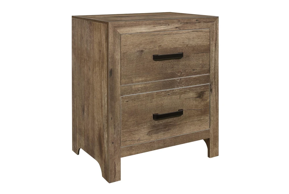 Tarek Natural 28" 2 Drawer Nightstand