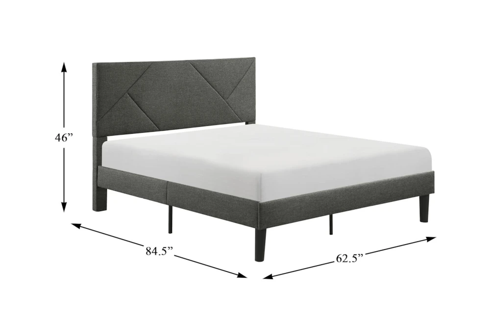Miles Queen Upholstered Platform Bed - Image 5