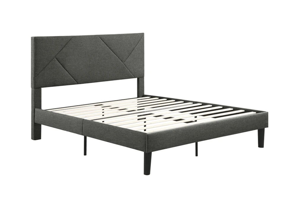 Miles Queen Upholstered Platform Bed - Image 4