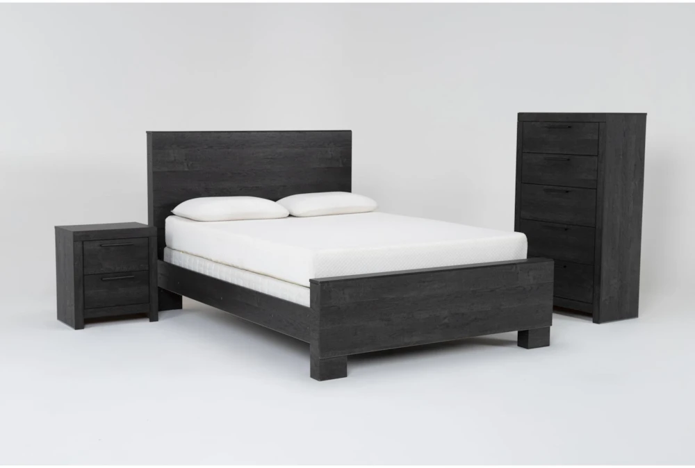 Derrie Black Queen 3 Piece Bedroom Set