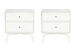 Alton White II 2 Drawer Nightstand Set Of 2