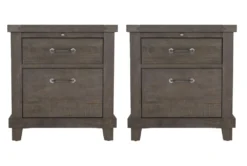 Jaxon Grey 2 Drawer Nightstand Set Of 2
