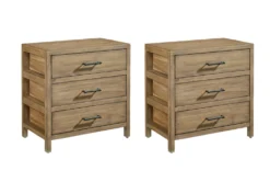 Magnolia Home Scaffold 3 Drawer Nightstand By Joanna Gaines Set Of 2