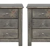 Summit Grey 3 Drawer Nightstand Set Of 2