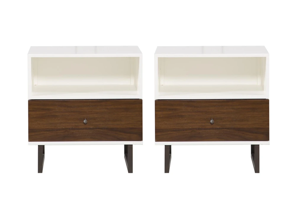 Clark 1 Drawer Nightstand Set Of 2