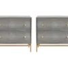 Ansel Shagreen 2 Drawer Nightstand Set Of 2