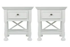 Caitlin White 1 Drawer Nightstand Set Of 2