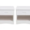 Kory White 1 Drawer Nightstand Set Of 2