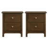 Zodiac Brown 2 Drawer Nightstand Set Of 2