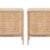 Aussie Natural Right Opening Cane Nightstand Set Of 2