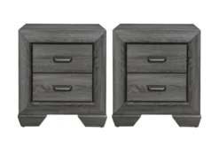 Declan Grey 2 Drawer Nightstand Set Of 2