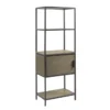 Darlen 48" Grey 3 Shelf Wood Bookcase With Storage Cabinet