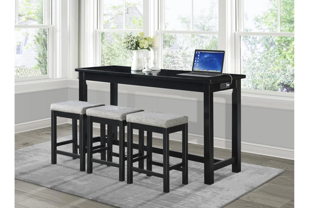 Stacy Black 67" Counter Set For 4 - Image 11