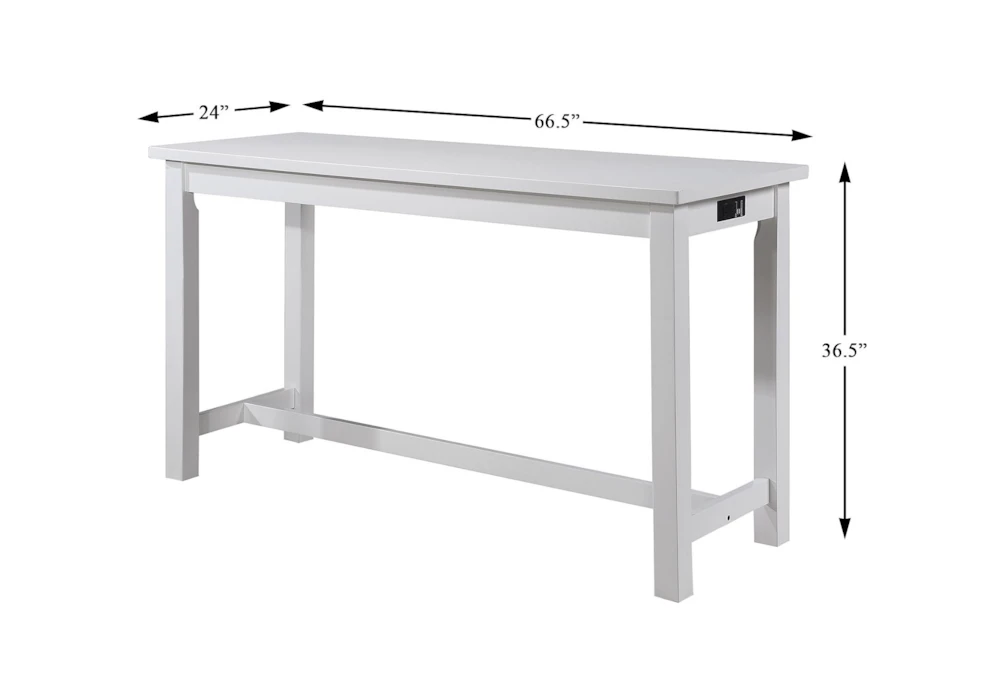 Stacy White 67" Counter Set For 3 - Image 8