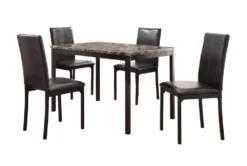 Bianca Brown 48" Dining Set For 4