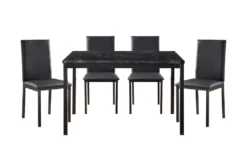 Bianca Black 48" Dining Set For 4