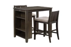 Damar Brown 37" Counter Set For 2