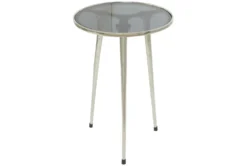 15 X 22" Silver Metal Accent Table