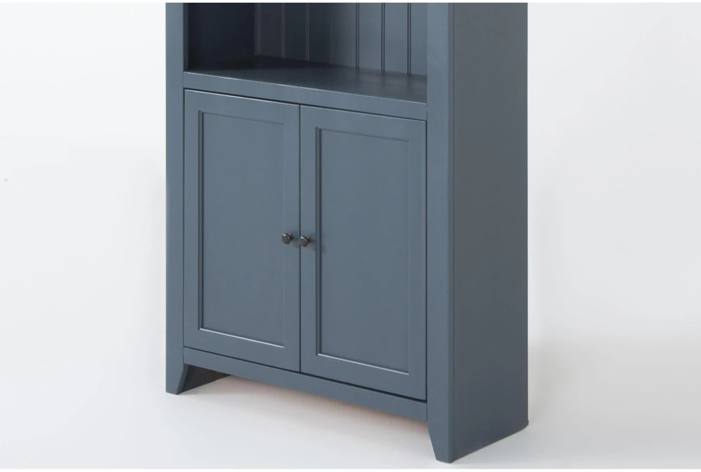 Westlawn 72" Blue Bookcase With Doors - Image 5