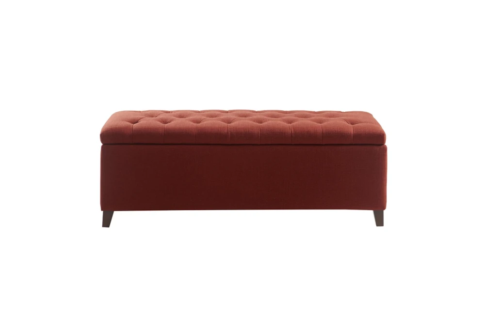 Maia 49" Red Tufted Soft Close Storage Bench - Image 2