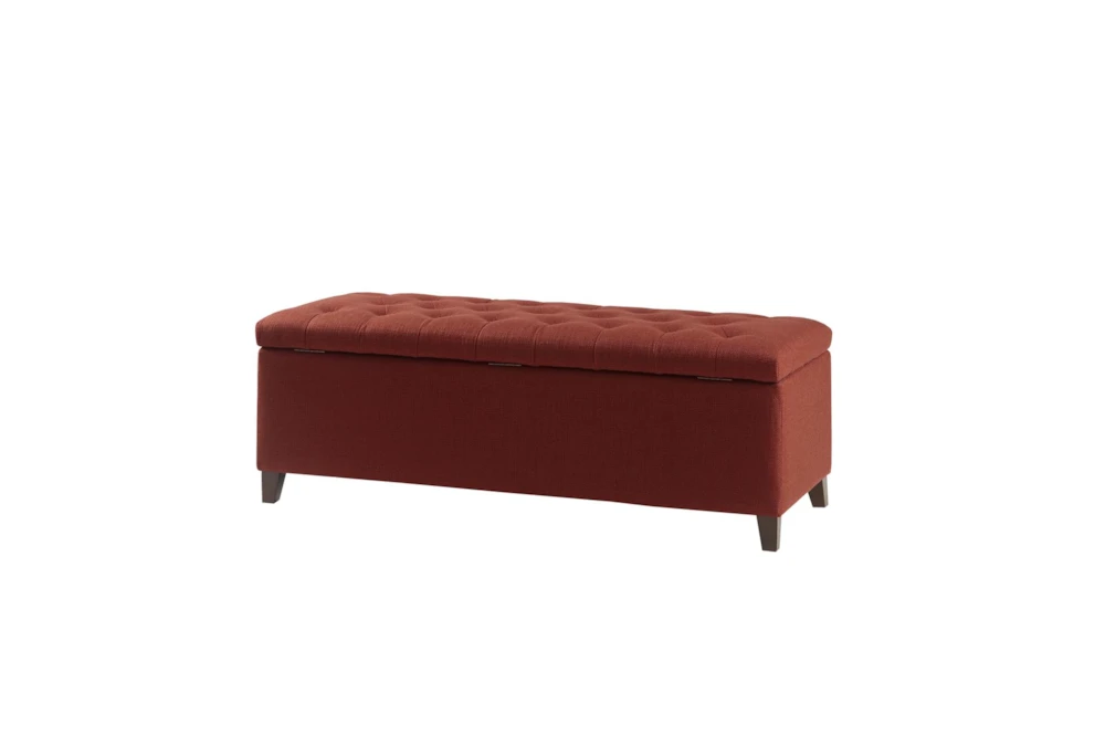Maia 49" Red Tufted Soft Close Storage Bench