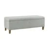 48" Blue Soft Close Storage Accent Bench