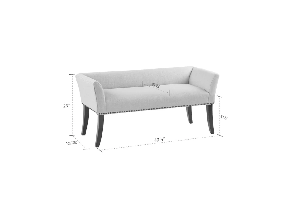 50" Nessa Cream Accent Bench - Image 6