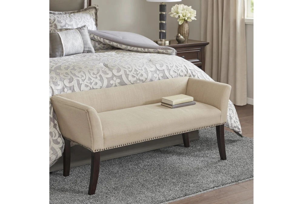 50" Nessa Cream Accent Bench - Image 9