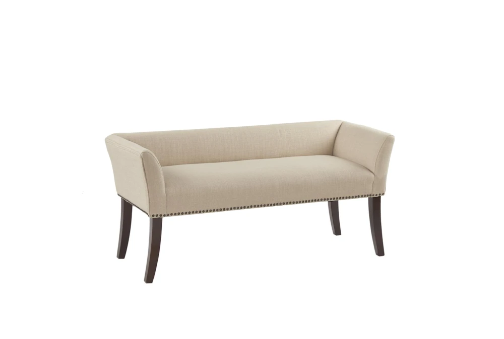 50" Nessa Cream Accent Bench