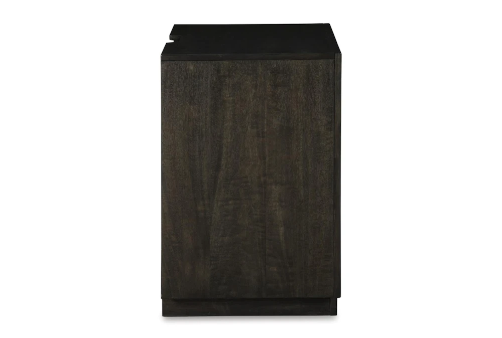 Heidi Dark Brown 2 Drawer Nightstand With Outlets & USB - Image 3