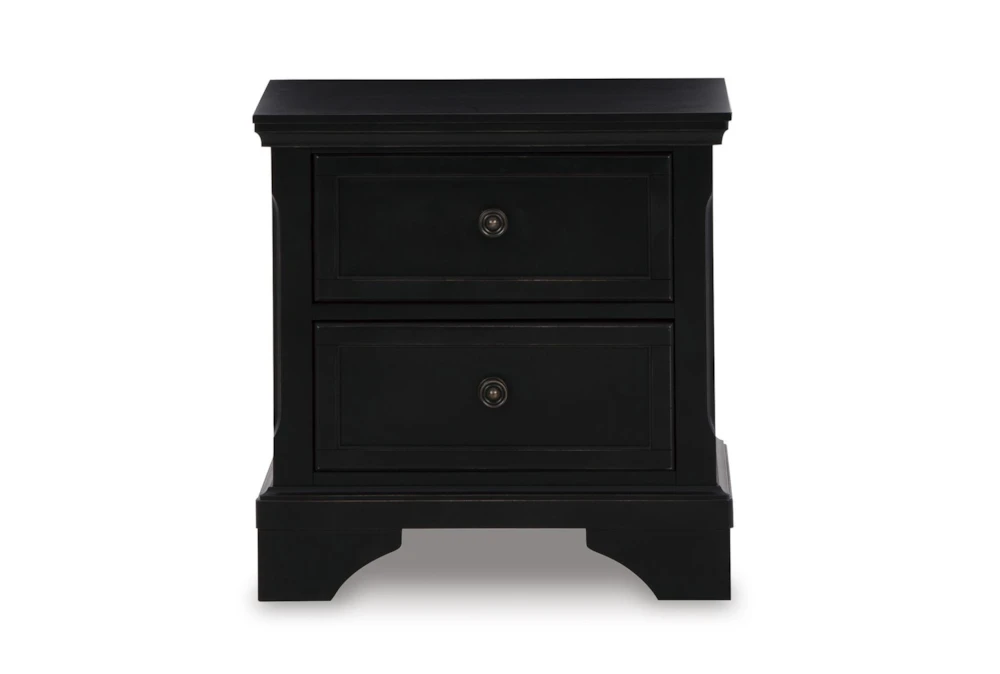 Cache Black 2 Drawer Nightstand - Image 2