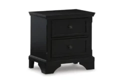 Cache Black 2 Drawer Nightstand