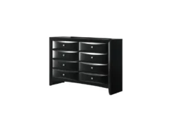 Faron Black 8 Drawer Dresser