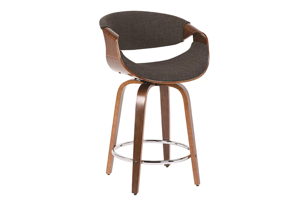 Curve Charcoal Counter Stool Set Of 2 - Image 3