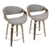 Curve Light Grey Counter Stool Set Of 2