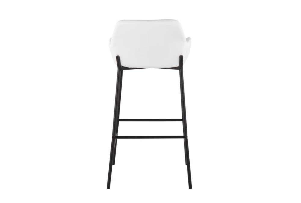 Danny Black And White Faux Leather Bar Stool Set Of 2 - Image 9
