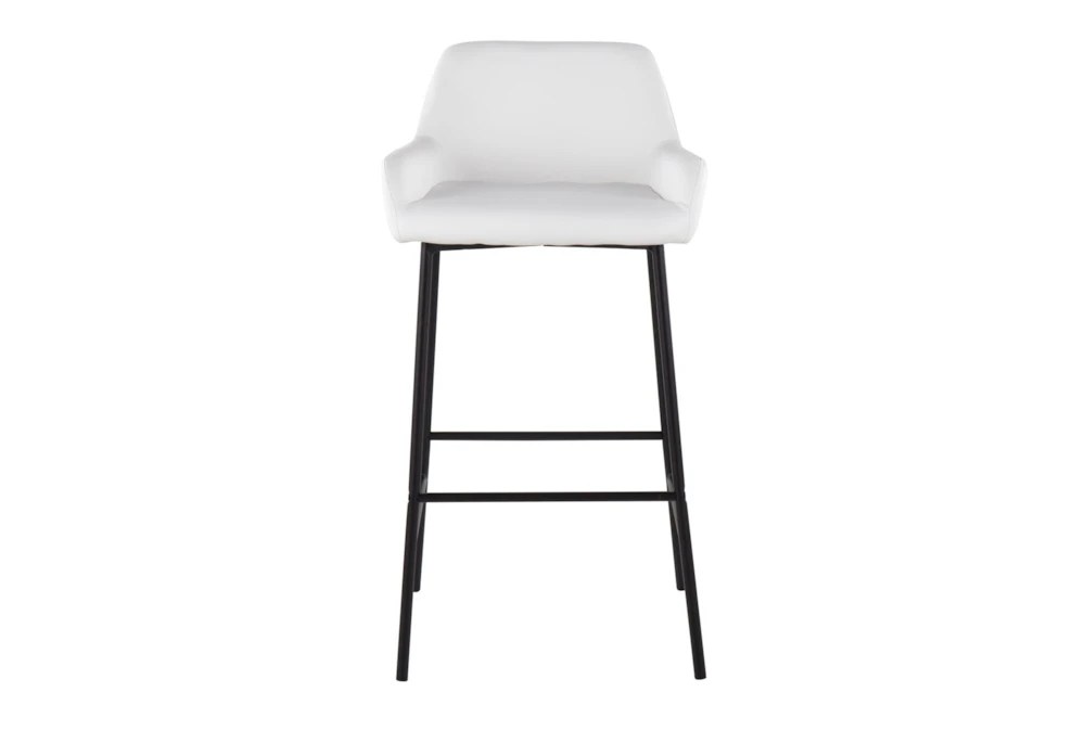 Danny Black And White Faux Leather Bar Stool Set Of 2 - Image 3