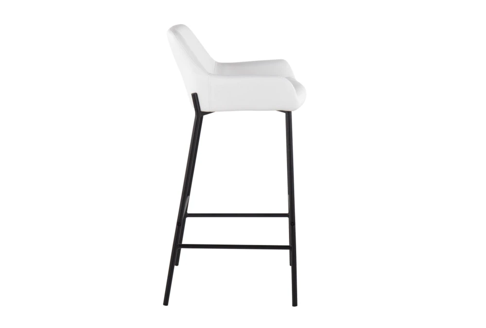 Danny Black And White Faux Leather Bar Stool Set Of 2 - Image 4