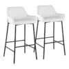 Danny Black And White Faux Leather Bar Stool Set Of 2